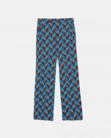 geometric print pants at Zara